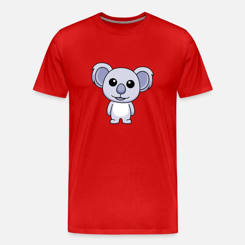 Koala Comic Tier - Männer Premium Bio T-Shirt - Rot
