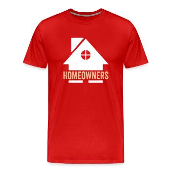 Propriétaire Maison Propriétaire Maison Propriétaire Maison - T-shirt bio Premium Homme - rouge - Devant - Damien (186cm)