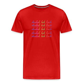 Assistant de laboratoire dentaire Assistant dentaire - T-shirt bio Premium Homme - rouge - Devant - Damien (186cm)