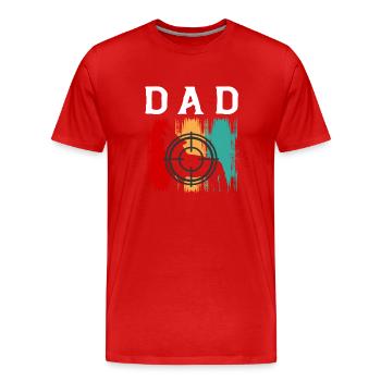 Coyote Chasse Papa Coyote Chasse Coyote Cadeau - T-shirt bio Premium Homme - rouge - Devant - Damien (186cm)