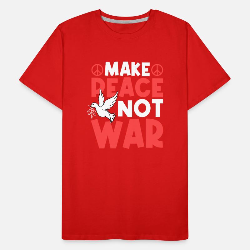 MAKE PEACE NOT WAR Männer Premium Bio T-Shirt