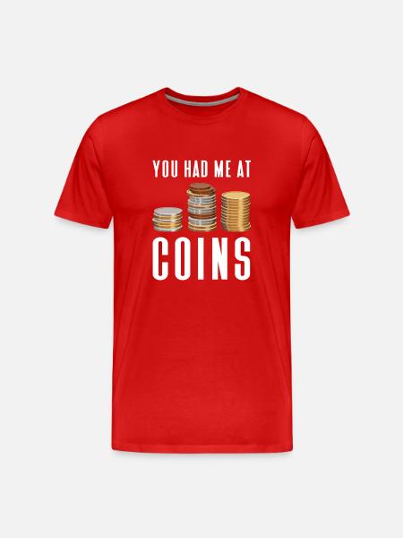Numismatics Coin Collecting Gift - Men's Premium Organic T-Shirt - red