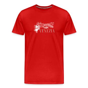 Venise Gondole Italie Venise - T-shirt bio Premium Homme - rouge - Devant - Damien (186cm)