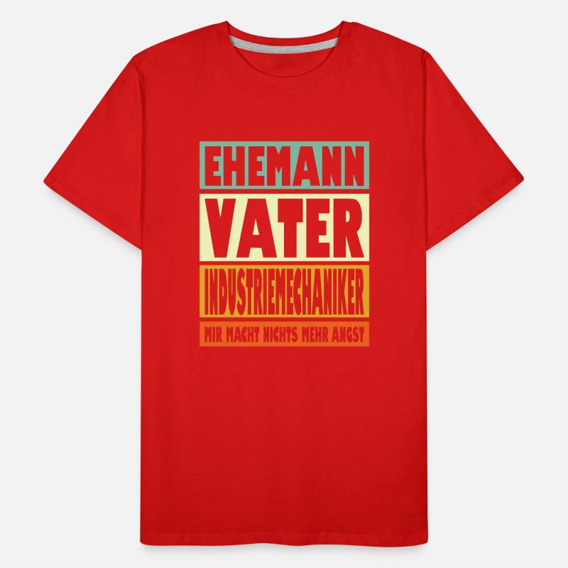 Industriemechaniker Vater Ehemann Held Männer Premium Bio T-Shirt