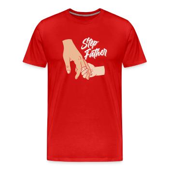 Beau-père Beau-père Fête des pères Beau-père - T-shirt bio Premium Homme - rouge - Devant - Damien (186cm)