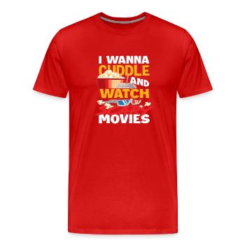 Film d’horreur Films Amateurs Cinéma - T-shirt bio Premium Homme - rouge - Devant - Damien (186cm)