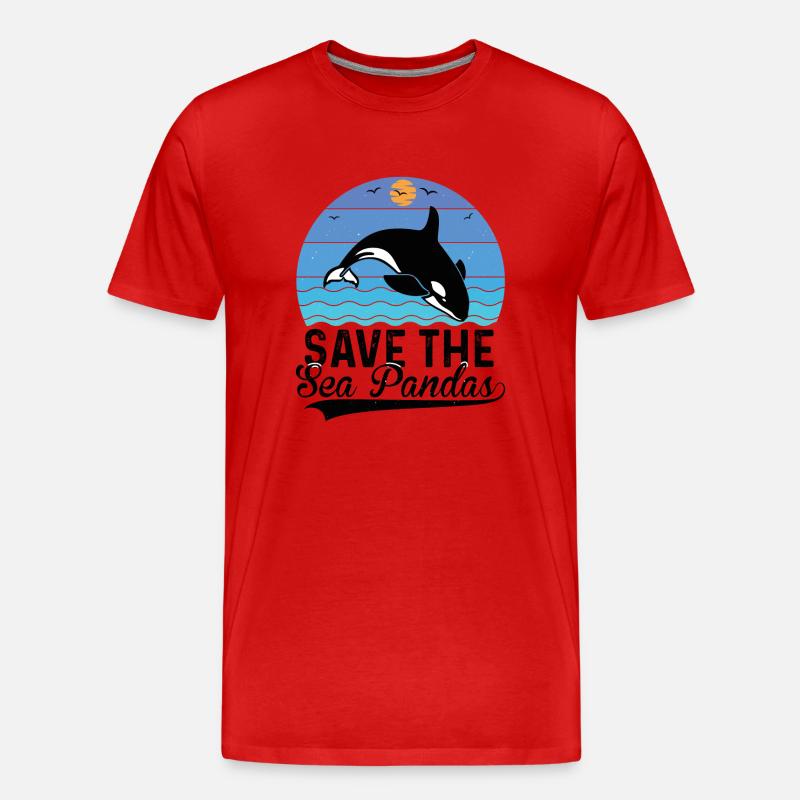 Orca Meeresbiologe Schwertwal Killerwal - Männer Premium Bio T-Shirt - Rot