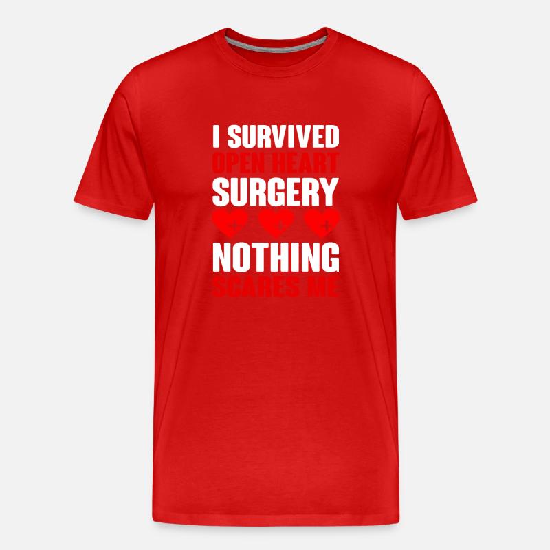 Operation Am Offen Herzen Geschenk - Männer Premium Bio T-Shirt - Rot