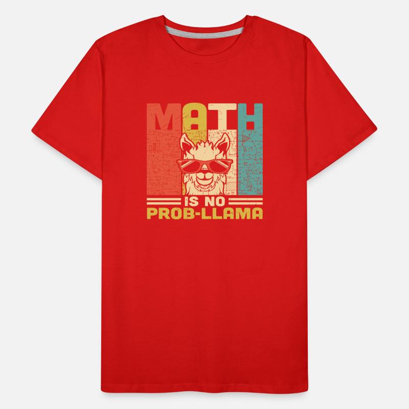 Math Is No Prob-llama Men's Premium Organic T-Shirt