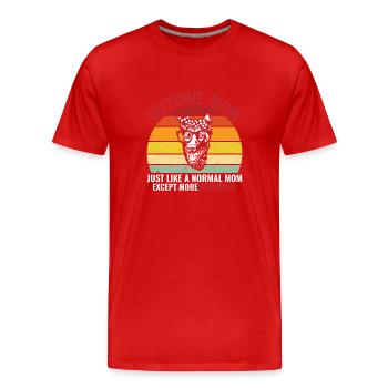 Holländischer Schäferhund Dutch Shepherd - Männer Premium Bio T-Shirt - Rot - Vorne - Damien (186cm)