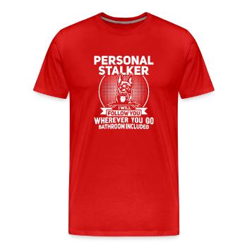 Holländischer Schäferhund Dutch Shepherd - Männer Premium Bio T-Shirt - Rot - Vorne - Damien (186cm)