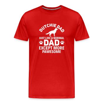 Holländischer Schäferhund Dutch Shepherd - Männer Premium Bio T-Shirt - Rot - Vorne - Damien (186cm)