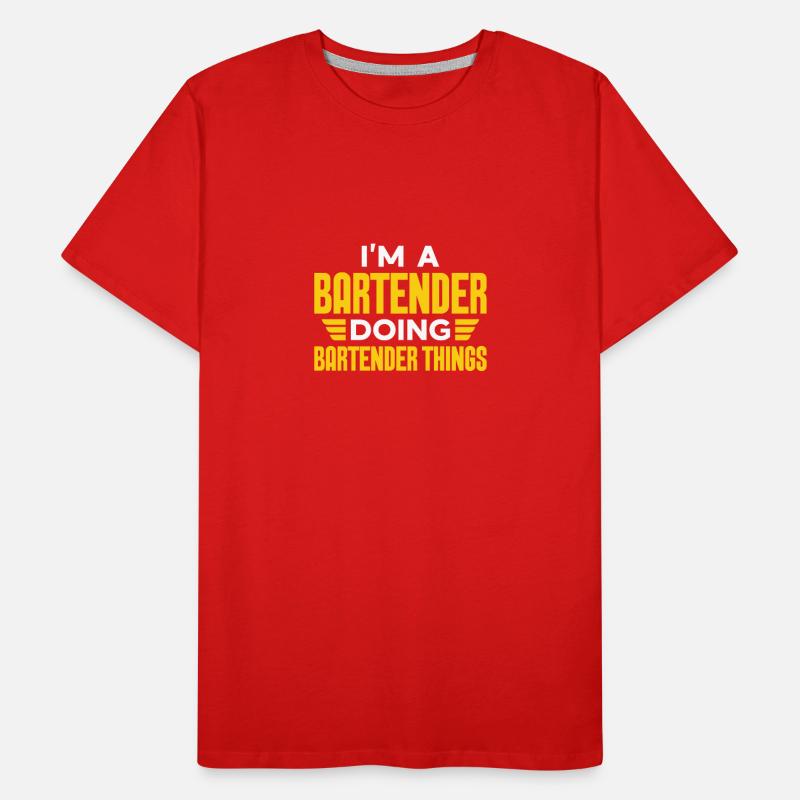 Bartender Gift Mixologist Saying Bar Men's Premium Organic T-Shirt