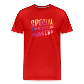 Amoureux de l’éducation de l’enfance en difficulté Enseignants de l’enfance en difficulté - T-shirt bio Premium Homme - rouge - Devant - Damien (186cm)