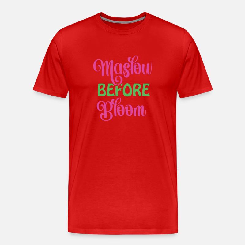 Maslow Before Bloom - Men's Premium Organic T-Shirt - red