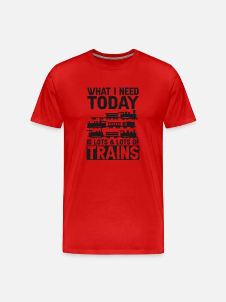 Steam Train Driver Trainspotting - Men's Premium Organic T-Shirt - red