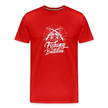 Fishing Friends Angel Friend Fishing Friend Fishing - Men's Premium Organic T-Shirt - red - Front - Damien (186cm)