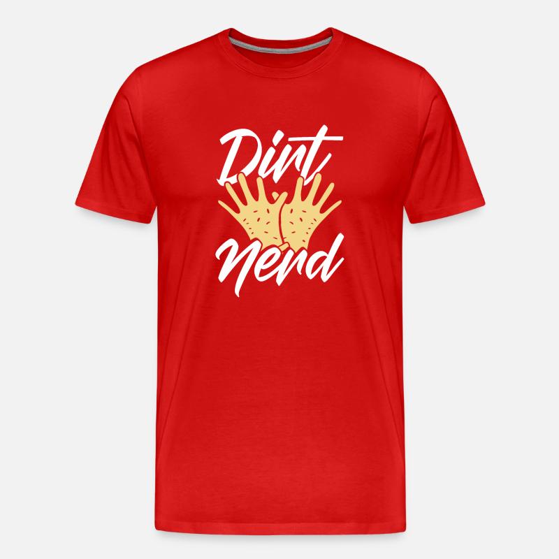 Dreck nerd arbeiter - Männer Premium Bio T-Shirt - Rot