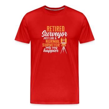 Arpenteur Cartographe Arpenteur Arpenteur - T-shirt bio Premium Homme - rouge - Devant - Damien (186cm)