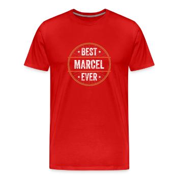 Best Marcel Ever Vorname Name Geschenk - Männer Premium Bio T-Shirt - Rot - Vorne - Damien (186cm)