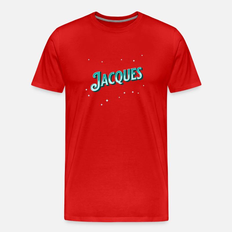 Jacques name personalized - Men's Premium Organic T-Shirt - red