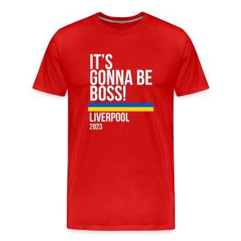 Liverpool - Männer Premium Bio T-Shirt - Rot - Vorne - Damien (186cm)