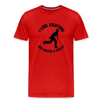 Rollschuh Inline skaten Geschenk Inliner Skaterin - Männer Premium Bio T-Shirt - Rot - Vorne - Damien (186cm)