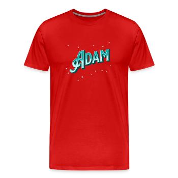 Nom Adam personnalisé - T-shirt bio Premium Homme - rouge - Devant - Damien (186cm)