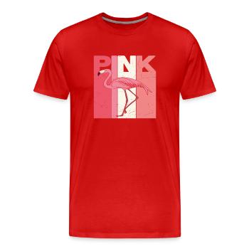 Pink Flamingo Quotes - Men's Premium Organic T-Shirt - red - Front - Damien (186cm)