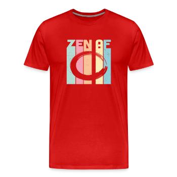 Zen Af Retro - Männer Premium Bio T-Shirt - Rot - Vorne - Damien (186cm)