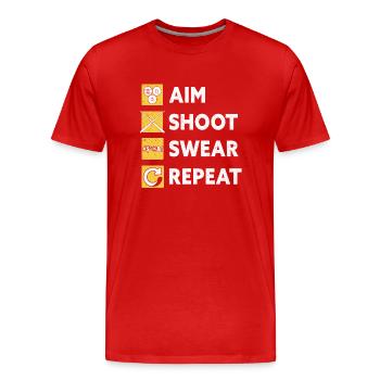 Billard billard billard - T-shirt bio Premium Homme - rouge - Devant - Damien (186cm)