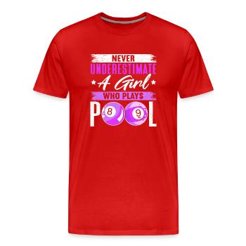 Billard billard billard - T-shirt bio Premium Homme - rouge - Devant - Damien (186cm)