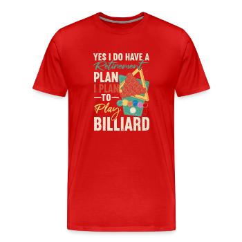 Billard billard billard - T-shirt bio Premium Homme - rouge - Devant - Damien (186cm)