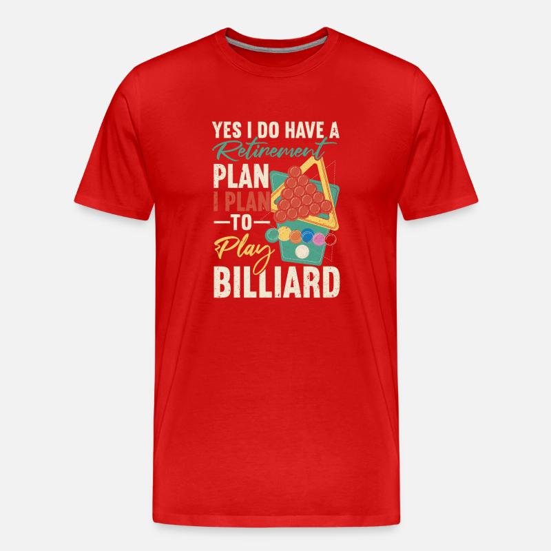 Snooker Pool Billard - Männer Premium Bio T-Shirt - Rot