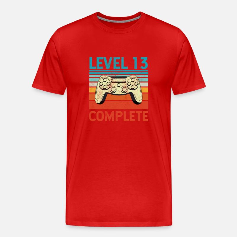 Level 13 Complete - Männer Premium Bio T-Shirt - Rot