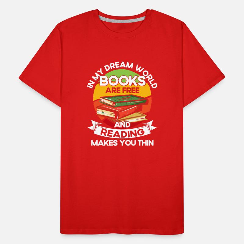 Book reading bookwork gift reading books Men's Premium Organic T-Shirt