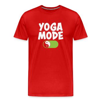 Yoga Mode Yoga Quotes - Men's Premium Organic T-Shirt - red - Front - Damien (186cm)