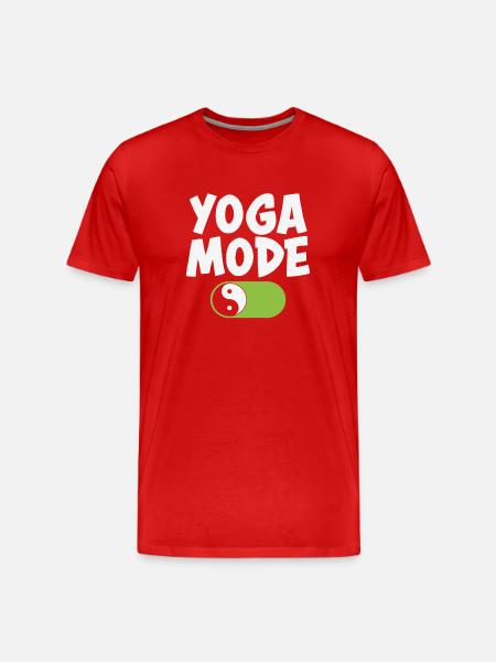 Yoga Mode Yoga Quotes - Men's Premium Organic T-Shirt - red