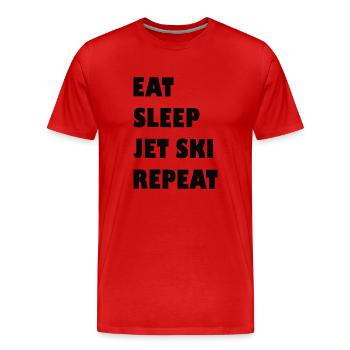Jetski Sport Water Motorcycle Water Sports Gift - Men's Premium Organic T-Shirt - red - Front - Damien (186cm)