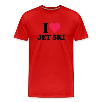 Jetski Sport Water Motorcycle Water Sports Gift - Men's Premium Organic T-Shirt - red - Front - Damien (186cm)