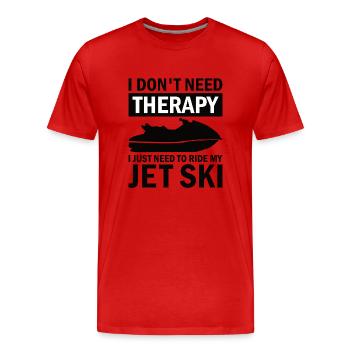 Jetski Sport Water Motorcycle Water Sports Gift - Men's Premium Organic T-Shirt - red - Front - Damien (186cm)