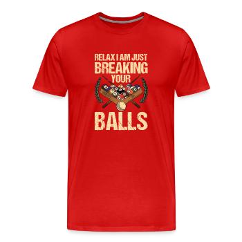 Billard billard billard - T-shirt bio Premium Homme - rouge - Devant - Damien (186cm)