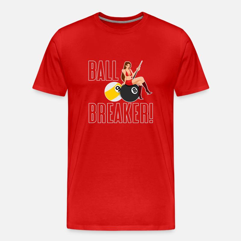 Snooker Pool Billard - Männer Premium Bio T-Shirt - Rot