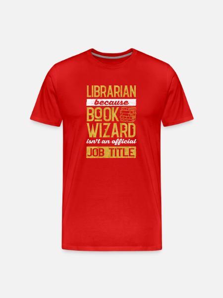 Librarian, Book Assistant, Library - Men's Premium Organic T-Shirt - red