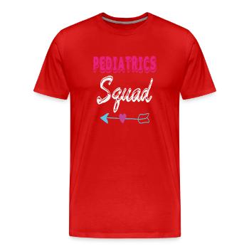 Équipe de pédiatrie Soutien à la protection des infirmières - T-shirt bio Premium Homme - rouge - Devant - Damien (186cm)