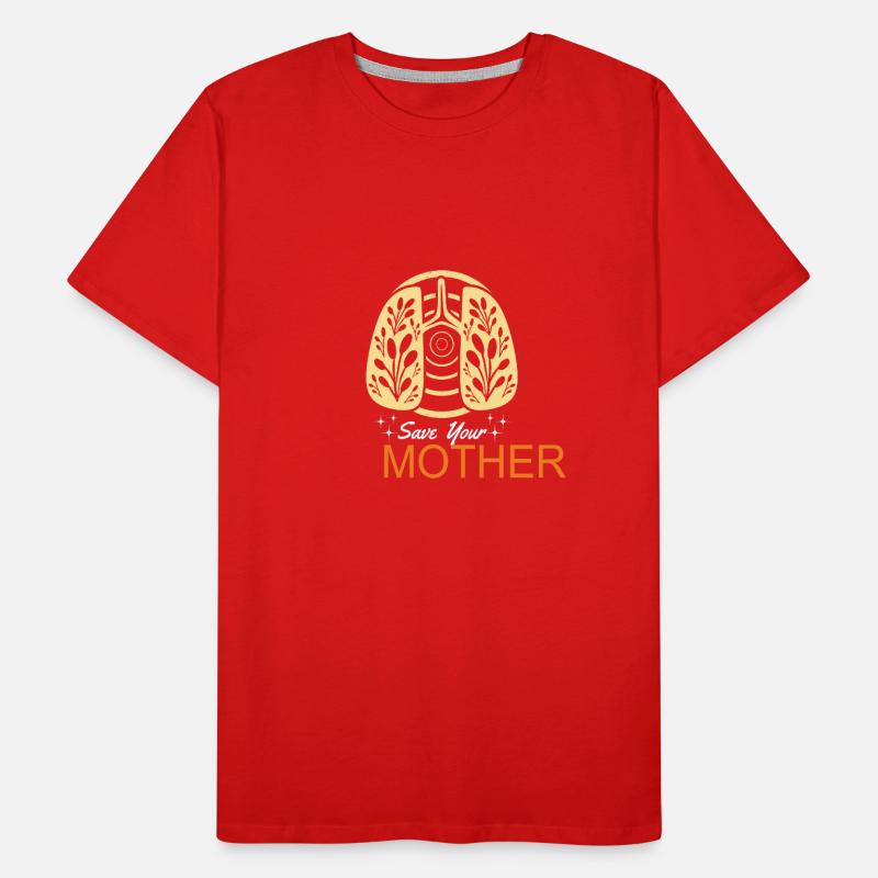 Rette die Erde, rette deine Mutter Erde Schutz Männer Premium Bio T-Shirt