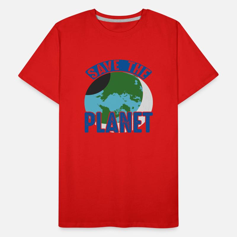 Save The Planet Earth Protection Support Men's Premium Organic T-Shirt