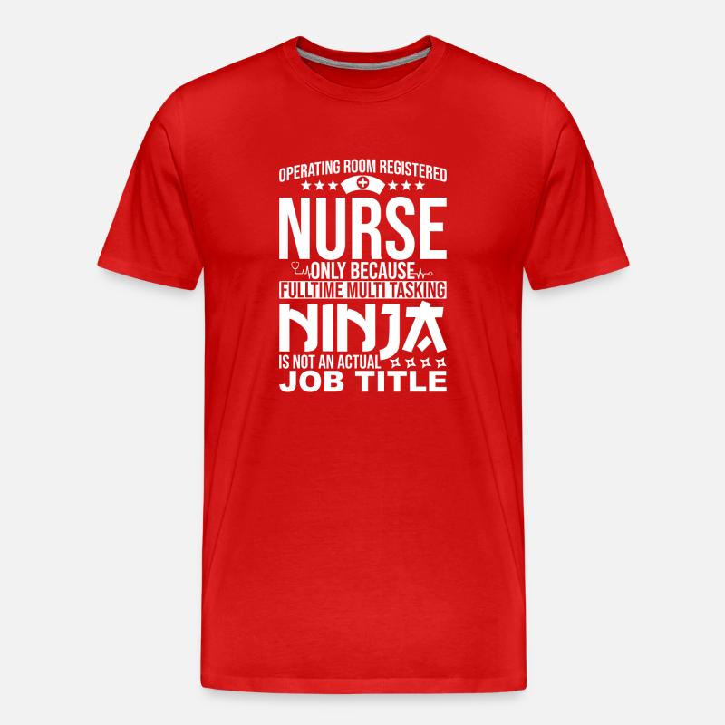 OP Krankenschwester - Männer Premium Bio T-Shirt - Rot