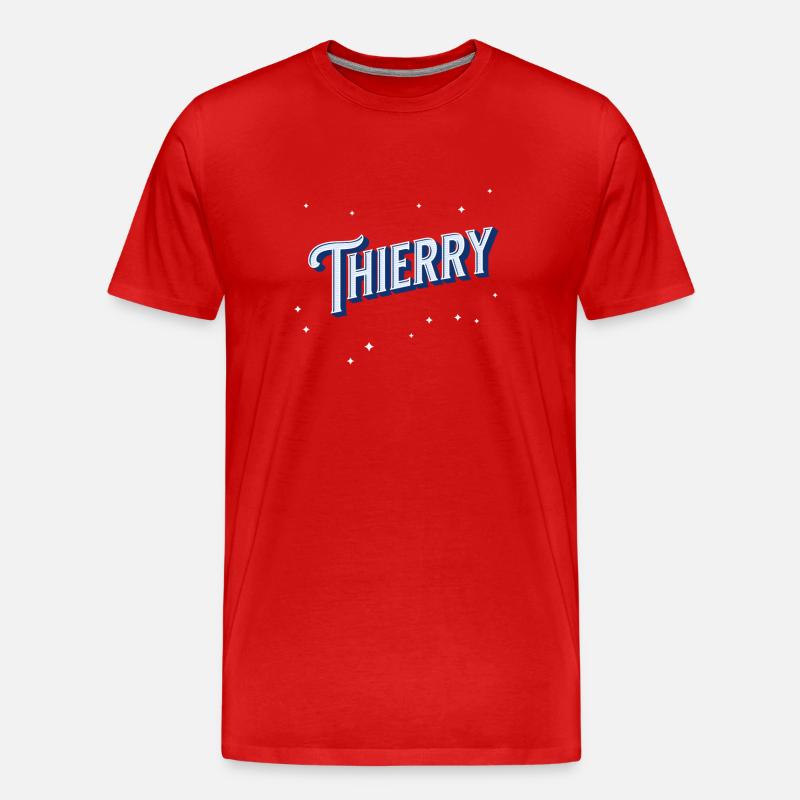 Thierry name personalized - Men's Premium Organic T-Shirt - red
