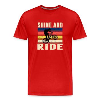 Shine and Ride Cool Citations - T-shirt bio Premium Homme - rouge - Devant - Damien (186cm)